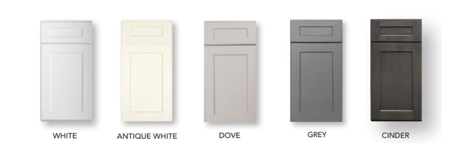 various color samples for kitchen painting.